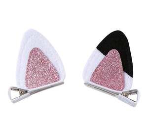 XSWNGXX Cat Ears Hair Clips for Girls Cute Glitter Accessories Toddlers Pins Hal